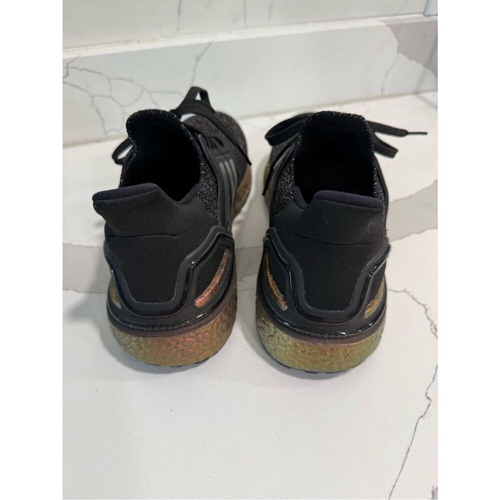 adidas Ultraboost Running Shoe in Black with Iridescent Rose-Gold Midsole - Picture 6 of 11